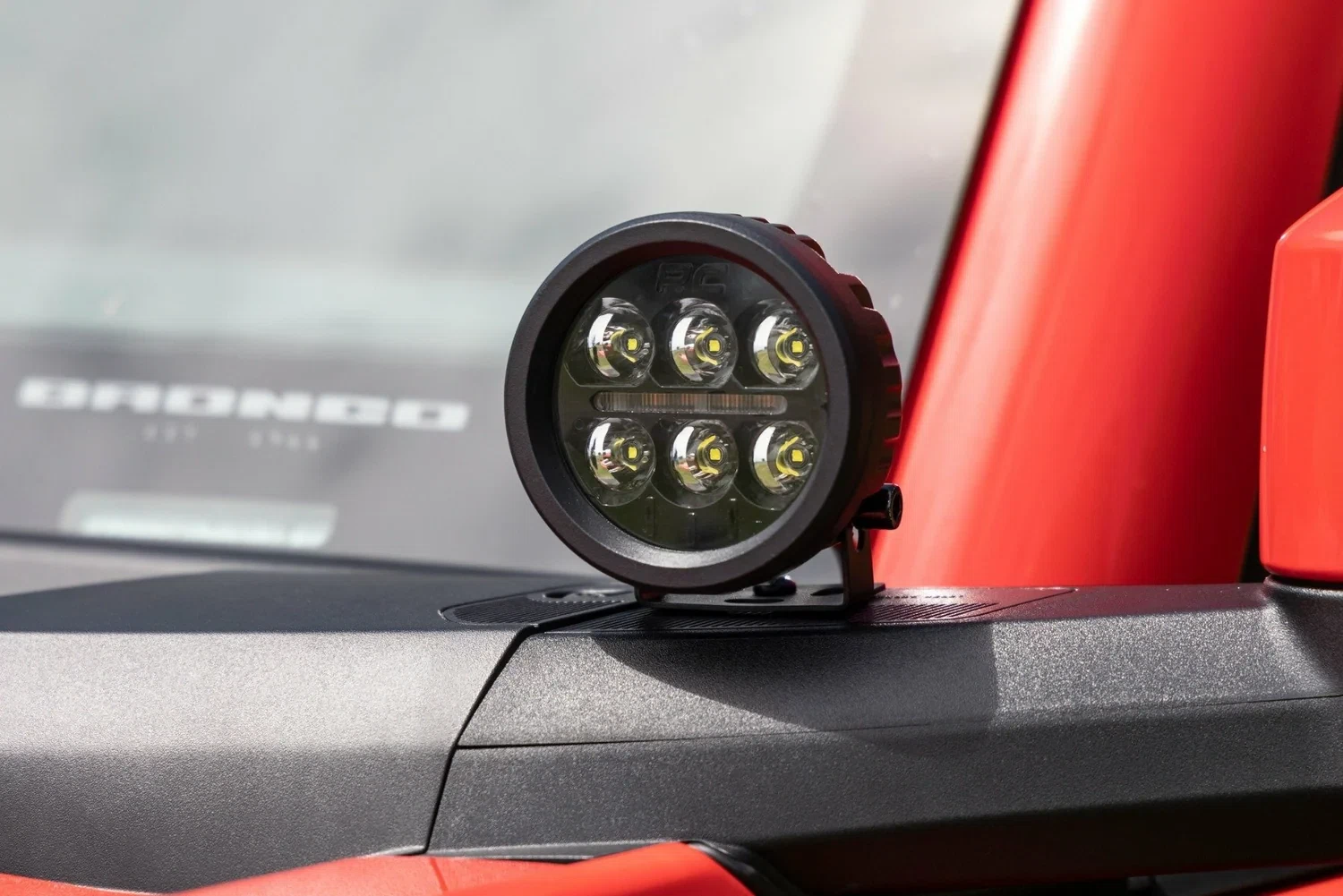 Fits Ford Bronco(21-24) LED Light Ditch Mount 3.5_ Black Round Pair DRL 71078